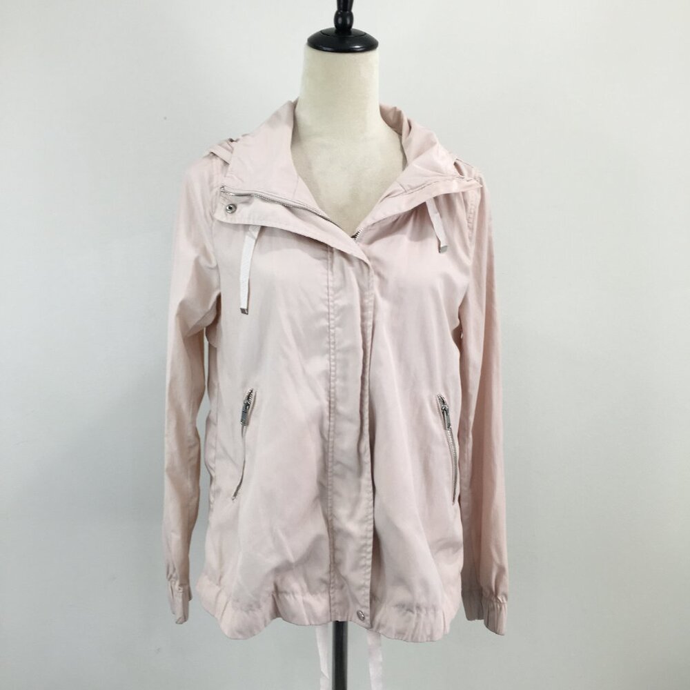 Zara Basic Light Pink Zip Pockets Drawstring Hem … - image 4